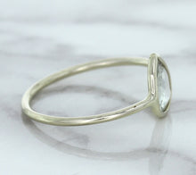 Load image into Gallery viewer, 0.84ct. Pear Shape White Sapphire Ring in 14K White Gold