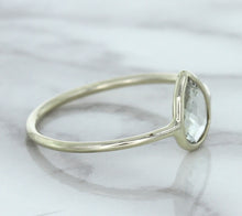 Load image into Gallery viewer, 0.84ct. Pear Shape White Sapphire Ring in 14K White Gold