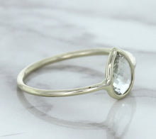 Load image into Gallery viewer, 0.84ct. Pear Shape White Sapphire Ring in 14K White Gold
