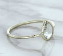 Load image into Gallery viewer, 0.84ct. Pear Shape White Sapphire Ring in 14K White Gold