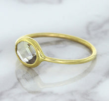 Load image into Gallery viewer, 1.33ct. Oval White Sapphire Ring in 14K Yellow Gold