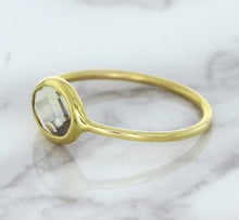 Load image into Gallery viewer, 1.33ct. Oval White Sapphire Ring in 14K Yellow Gold