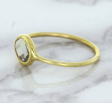 Load image into Gallery viewer, 1.33ct. Oval White Sapphire Ring in 14K Yellow Gold