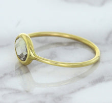Load image into Gallery viewer, 1.33ct. Oval White Sapphire Ring in 14K Yellow Gold