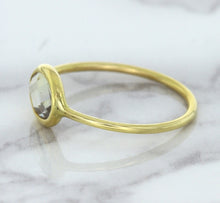Load image into Gallery viewer, 1.33ct. Oval White Sapphire Ring in 14K Yellow Gold