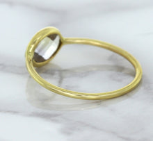 Load image into Gallery viewer, 1.33ct. Oval White Sapphire Ring in 14K Yellow Gold