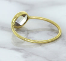 Load image into Gallery viewer, 1.33ct. Oval White Sapphire Ring in 14K Yellow Gold