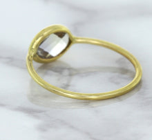 Load image into Gallery viewer, 1.33ct. Oval White Sapphire Ring in 14K Yellow Gold