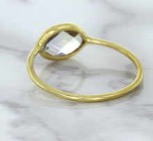 Load image into Gallery viewer, 1.33ct. Oval White Sapphire Ring in 14K Yellow Gold
