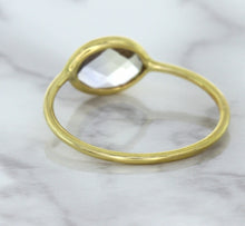 Load image into Gallery viewer, 1.33ct. Oval White Sapphire Ring in 14K Yellow Gold