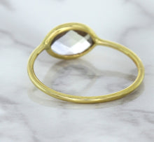 Load image into Gallery viewer, 1.33ct. Oval White Sapphire Ring in 14K Yellow Gold