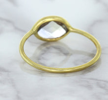 Load image into Gallery viewer, 1.33ct. Oval White Sapphire Ring in 14K Yellow Gold