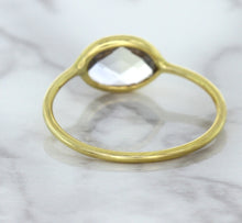 Load image into Gallery viewer, 1.33ct. Oval White Sapphire Ring in 14K Yellow Gold