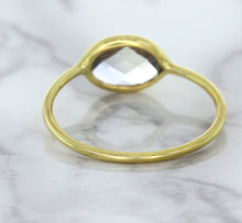 Load image into Gallery viewer, 1.33ct. Oval White Sapphire Ring in 14K Yellow Gold