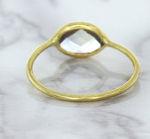 Load image into Gallery viewer, 1.33ct. Oval White Sapphire Ring in 14K Yellow Gold