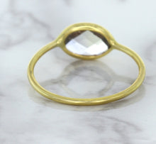 Load image into Gallery viewer, 1.33ct. Oval White Sapphire Ring in 14K Yellow Gold