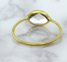 Load image into Gallery viewer, 1.33ct. Oval White Sapphire Ring in 14K Yellow Gold