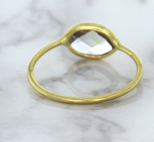 Load image into Gallery viewer, 1.33ct. Oval White Sapphire Ring in 14K Yellow Gold