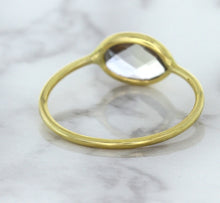 Load image into Gallery viewer, 1.33ct. Oval White Sapphire Ring in 14K Yellow Gold