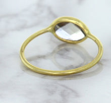 Load image into Gallery viewer, 1.33ct. Oval White Sapphire Ring in 14K Yellow Gold