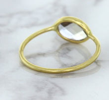 Load image into Gallery viewer, 1.33ct. Oval White Sapphire Ring in 14K Yellow Gold