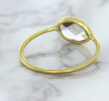 Load image into Gallery viewer, 1.33ct. Oval White Sapphire Ring in 14K Yellow Gold