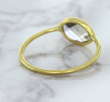 Load image into Gallery viewer, 1.33ct. Oval White Sapphire Ring in 14K Yellow Gold