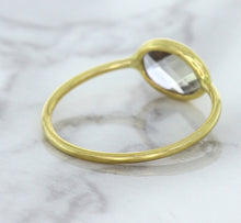 Load image into Gallery viewer, 1.33ct. Oval White Sapphire Ring in 14K Yellow Gold