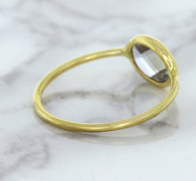 Load image into Gallery viewer, 1.33ct. Oval White Sapphire Ring in 14K Yellow Gold