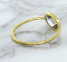 Load image into Gallery viewer, 1.33ct. Oval White Sapphire Ring in 14K Yellow Gold