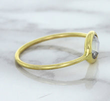 Load image into Gallery viewer, 1.33ct. Oval White Sapphire Ring in 14K Yellow Gold
