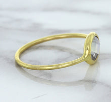 Load image into Gallery viewer, 1.33ct. Oval White Sapphire Ring in 14K Yellow Gold