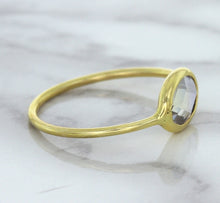 Load image into Gallery viewer, 1.33ct. Oval White Sapphire Ring in 14K Yellow Gold
