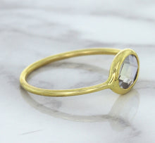 Load image into Gallery viewer, 1.33ct. Oval White Sapphire Ring in 14K Yellow Gold