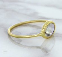 Load image into Gallery viewer, 1.33ct. Oval White Sapphire Ring in 14K Yellow Gold