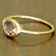 Load image into Gallery viewer, 1.33ct. Oval White Sapphire Ring in 14K Yellow Gold
