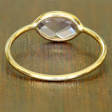 Load image into Gallery viewer, 1.33ct. Oval White Sapphire Ring in 14K Yellow Gold