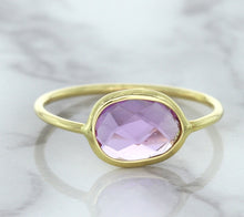 Load image into Gallery viewer, 1.45ct. Oval Pink Sapphire Ring in 14K Yellow Gold