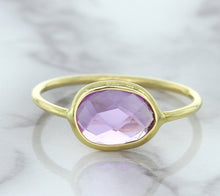 Load image into Gallery viewer, 1.45ct. Oval Pink Sapphire Ring in 14K Yellow Gold
