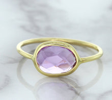 Load image into Gallery viewer, 1.45ct. Oval Pink Sapphire Ring in 14K Yellow Gold