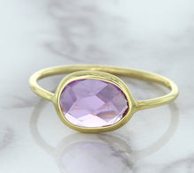 Load image into Gallery viewer, 1.45ct. Oval Pink Sapphire Ring in 14K Yellow Gold
