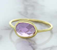 Load image into Gallery viewer, 1.45ct. Oval Pink Sapphire Ring in 14K Yellow Gold