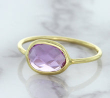 Load image into Gallery viewer, 1.45ct. Oval Pink Sapphire Ring in 14K Yellow Gold