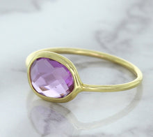 Load image into Gallery viewer, 1.45ct. Oval Pink Sapphire Ring in 14K Yellow Gold