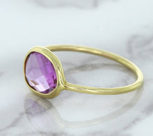 Load image into Gallery viewer, 1.45ct. Oval Pink Sapphire Ring in 14K Yellow Gold