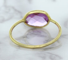 Load image into Gallery viewer, 1.45ct. Oval Pink Sapphire Ring in 14K Yellow Gold