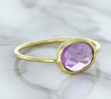 Load image into Gallery viewer, 1.45ct. Oval Pink Sapphire Ring in 14K Yellow Gold