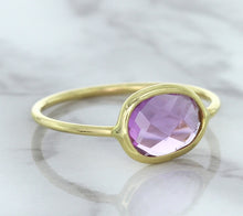 Load image into Gallery viewer, 1.45ct. Oval Pink Sapphire Ring in 14K Yellow Gold