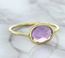 Load image into Gallery viewer, 1.45ct. Oval Pink Sapphire Ring in 14K Yellow Gold