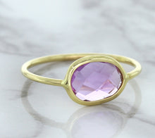 Load image into Gallery viewer, 1.45ct. Oval Pink Sapphire Ring in 14K Yellow Gold